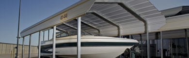 outdoor boat storage unit