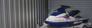 Photo of indoor jet ski storage unit