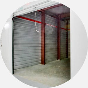 Photo of the interior of a self-storage unit